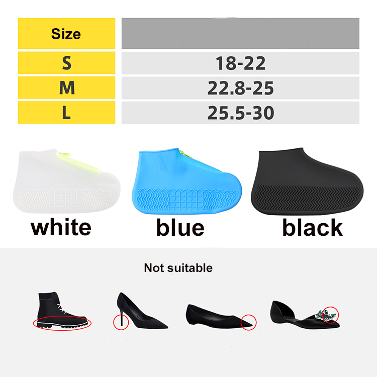 Unisex rain shoes shoes cover rain boots waterproof silicone shoe covers