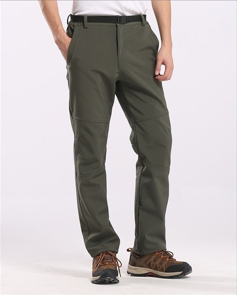 2020 New Men's Trekking AutumnWinter Fleece Climbing Long Pants Fishing Hiking Pants Warm Trousers Plus Size S-5XL