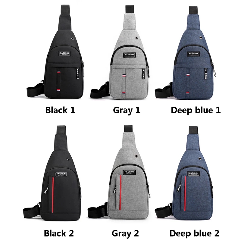 Nylon Waist Packs Sling Crossbody Outdoor Sport Shoulder Chest Daily Picnic Canvas Shoulder Bag for Men