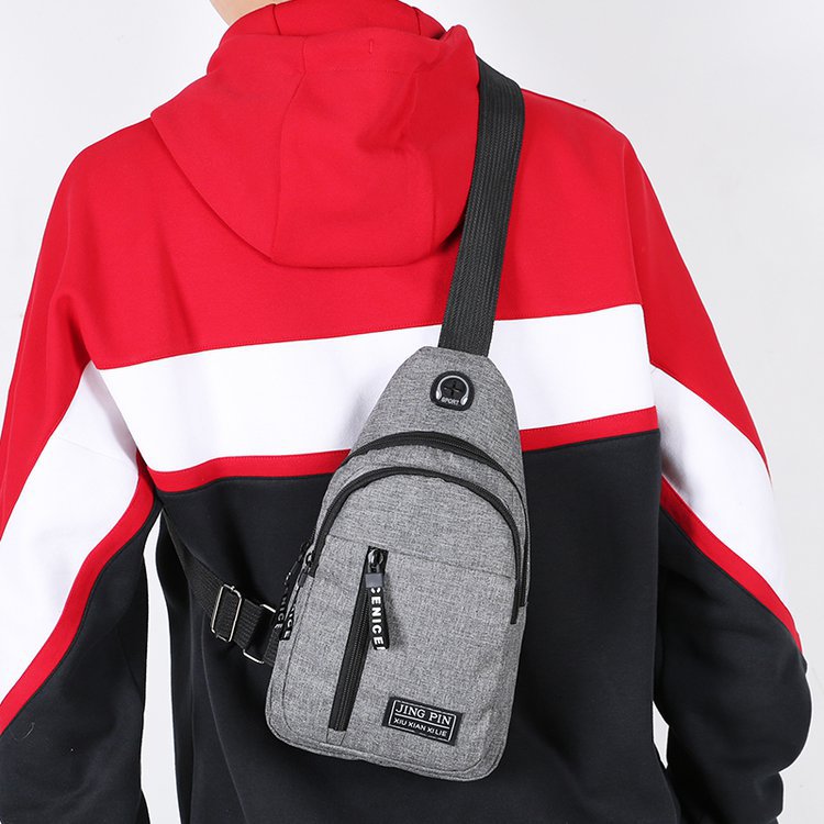 Funny Pack Waterproof Large-Capacity Waist Bag Outdoor Sports Sling Bag Men Chest Crossbody Bag
