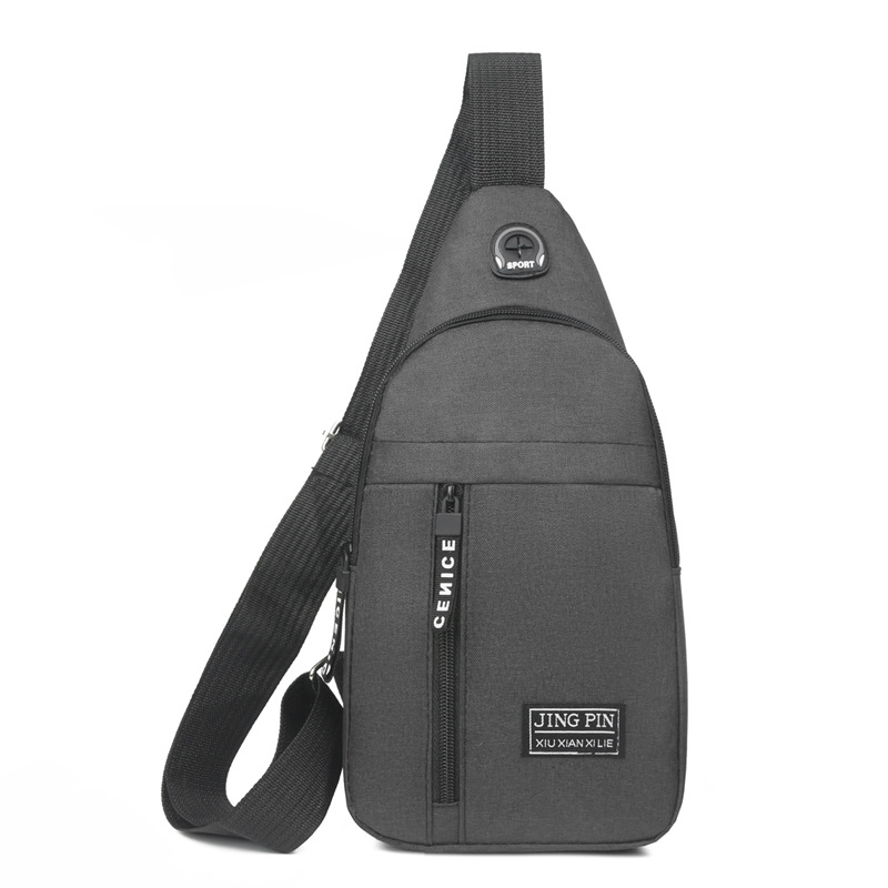 Fashion Front Chest Bag Anti Theft Canvas Outdoor Sports Sling Bag Men Oxford Shoulder Crossbody Waist Bags