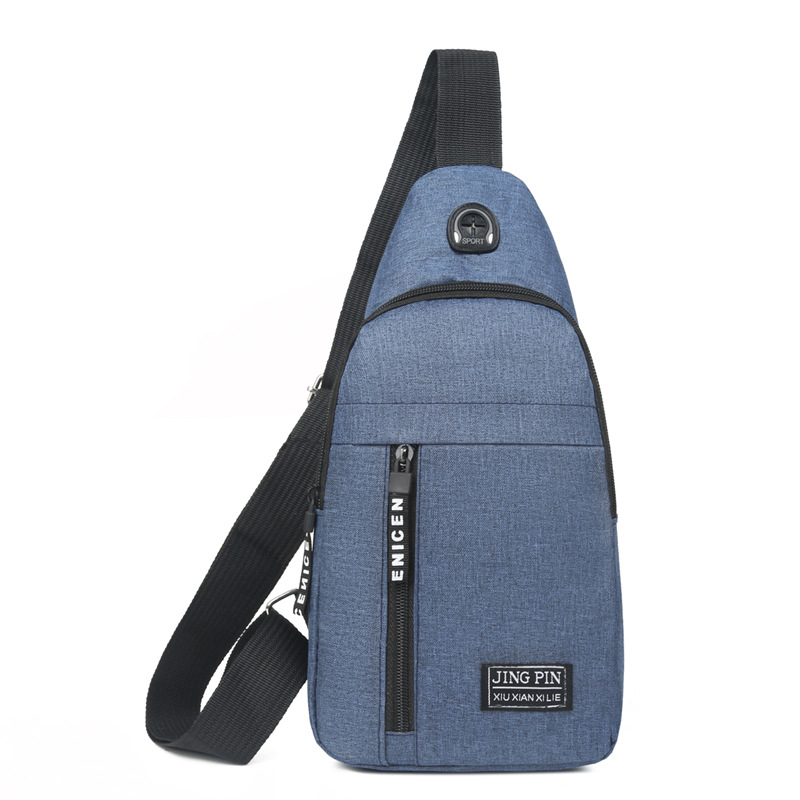 Fashion Front Chest Bag Anti Theft Canvas Outdoor Sports Sling Bag Men Oxford Shoulder Crossbody Waist Bags