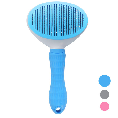Self Cleaning Cat Grooming Comb & Brush Comfort Massage Tool for Long & Short Hair Cats ( 2 Pieces )