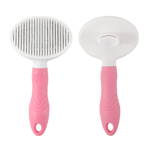 Self Cleaning Cat Grooming Comb & Brush Comfort Massage Tool for Long & Short Hair Cats ( 2 Pieces )