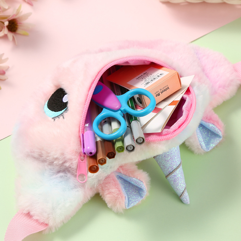 Children's Fanny Pack Unicorn Plush Toys Belt Gradient Color Chest Bag
