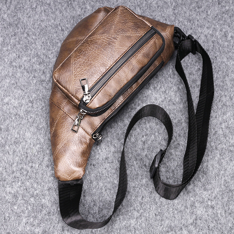 Multi-Function Travelling Fanny Pack Phone Waterproof PU Leather Waist Bag