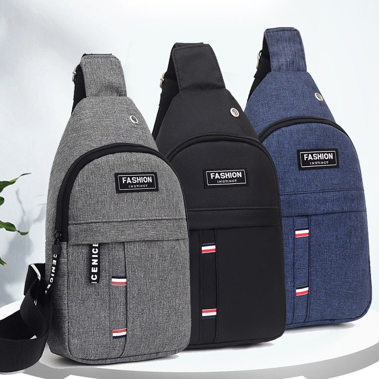 Nylon Waist Packs Sling Crossbody Outdoor Sport Shoulder Chest Daily Picnic Canvas Shoulder Bag for Men