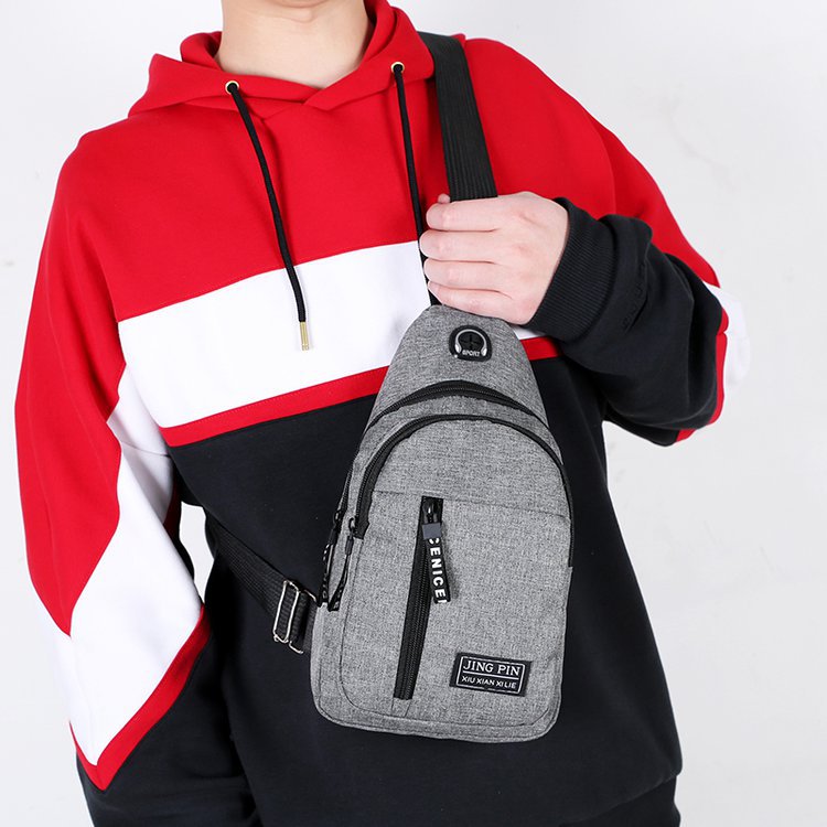 Funny Pack Waterproof Large-Capacity Waist Bag Outdoor Sports Sling Bag Men Chest Crossbody Bag