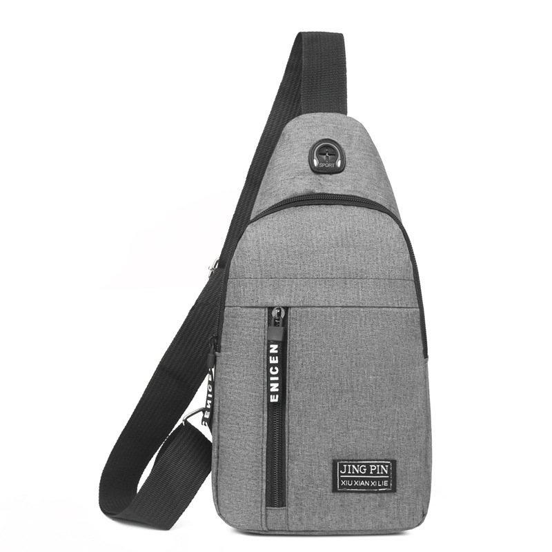 Fashion Front Chest Bag Anti Theft Canvas Outdoor Sports Sling Bag Men Oxford Shoulder Crossbody Waist Bags