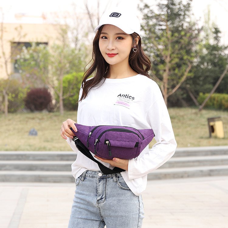 Waterproof Oxford Polyester Fanny Pack Waist Wallet Hip Pouch Bag for Men and Women