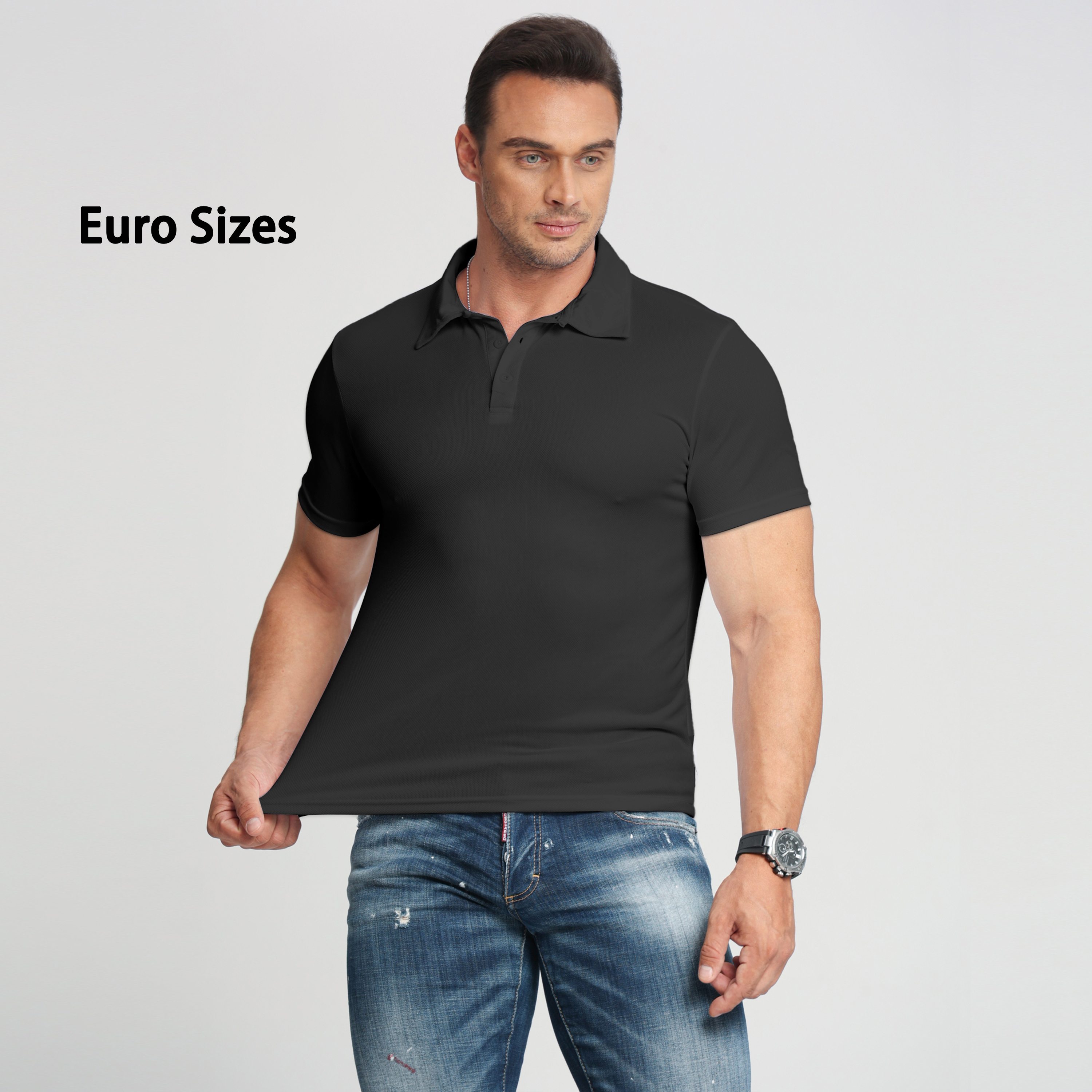 BINGFENG  Design Your Own Brand Polo Shirt Short Sleeve Men's 100% Polyester Dry Fit Man Golf Polo T-shirt Shirts