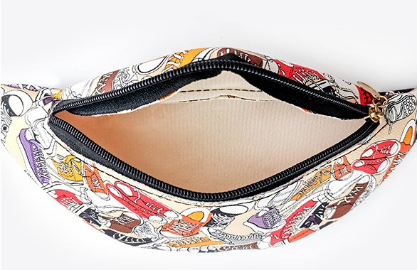 Europe and America Stylish Printed Chest Bag Hip Pack Waist Pack Belt Bag