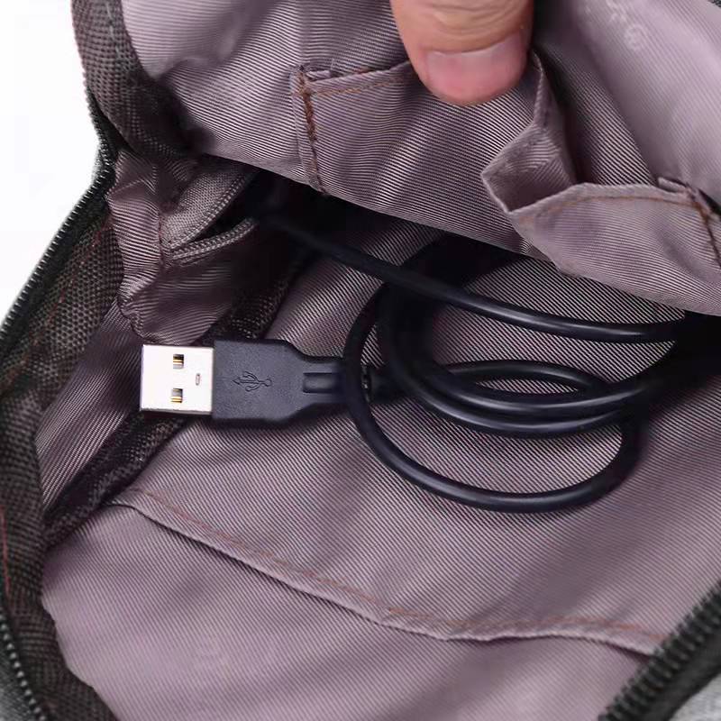 Casual Male Usb Charging Sling Shoulder Belt Bag Men Fanny Pack Chest Bag For Men