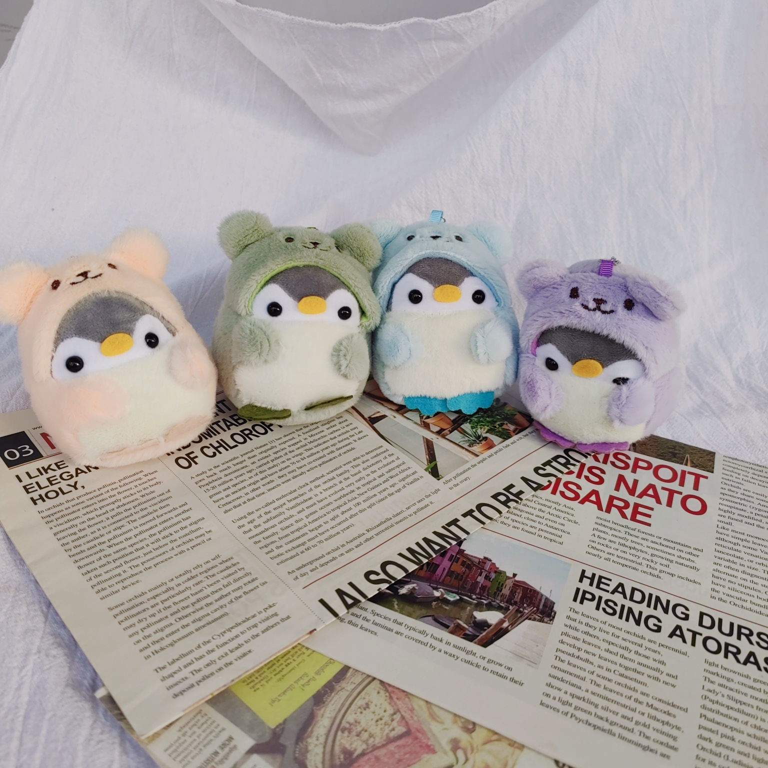 10cm Penguin series plush keychain backpack pendant for gifts cartoon cute penguin pendant doll plush toy car keychain