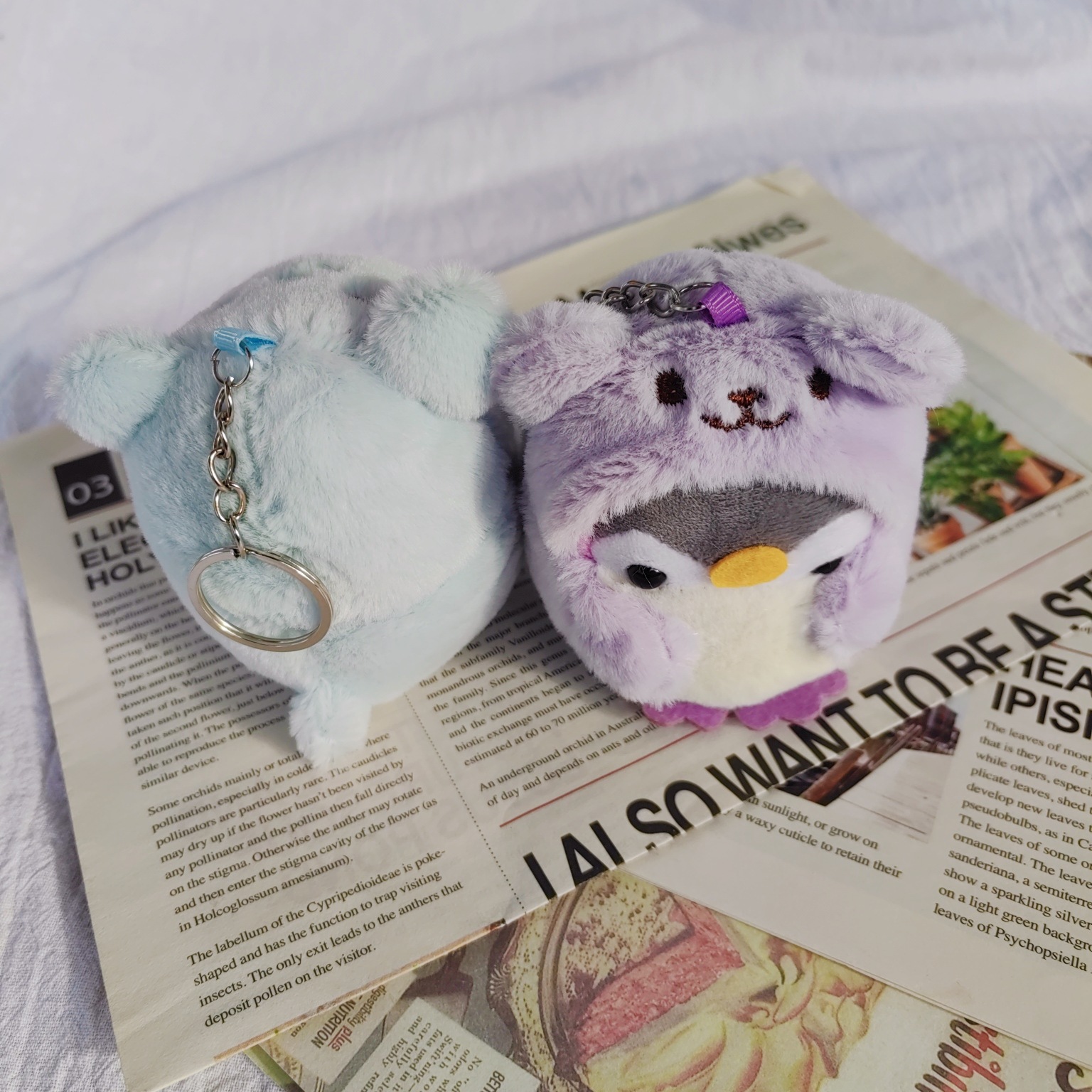 10cm Penguin series plush keychain backpack pendant for gifts cartoon cute penguin pendant doll plush toy car keychain