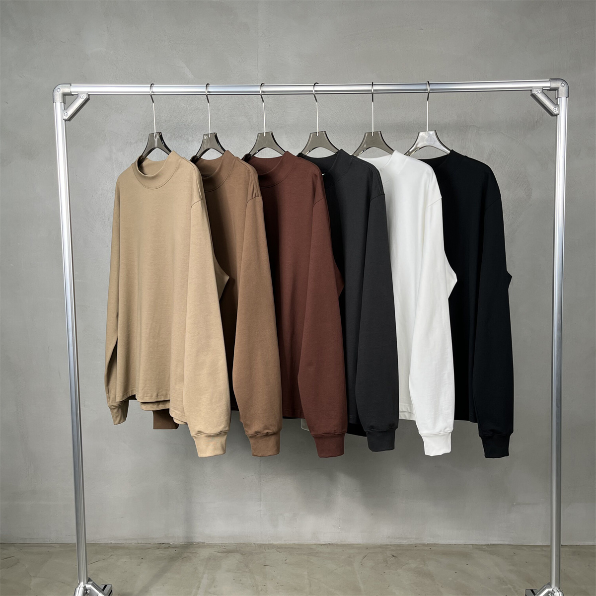  high quality 345g 100% cotton heavy weight casual mans long sleeve double line men sweater unisex hoodies sweatshirts