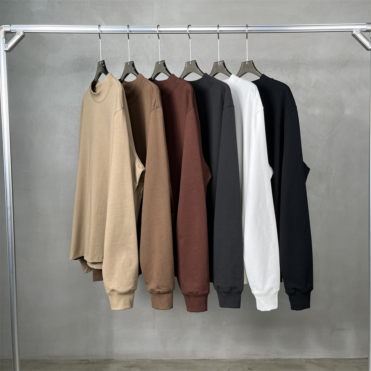  high quality 345g 100% cotton heavy weight casual mans long sleeve double line men sweater unisex hoodies sweatshirts
