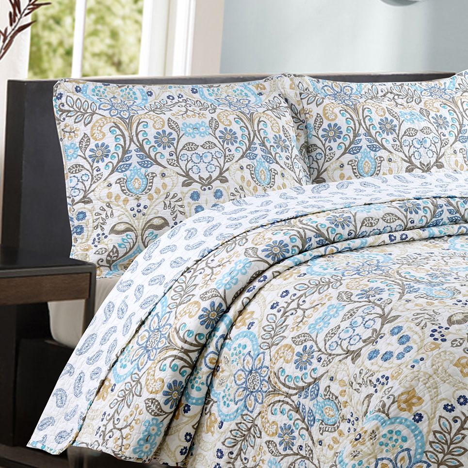 Flower Printed Bedspread&amp;Coverlets Luxury Bed Cotton Bedspreads Soft Bedspread Set Coverlet Bed spread For Home