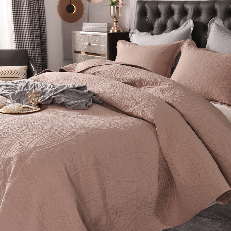Bedspread Set Quilting Microfiber  Direct Bedding Quilts Coverlet for Bedroom Quilt 3pcs Set