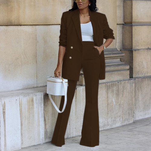 GX1775  Solid Color Women Blazer Pant Suit Two Piece Set Elegant Office Work Wear Women Suit Lady Business Suit