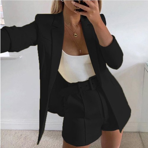 Candy colors Casual blazer top Suit shorts ladies two-piece suit suits set for women jacket
