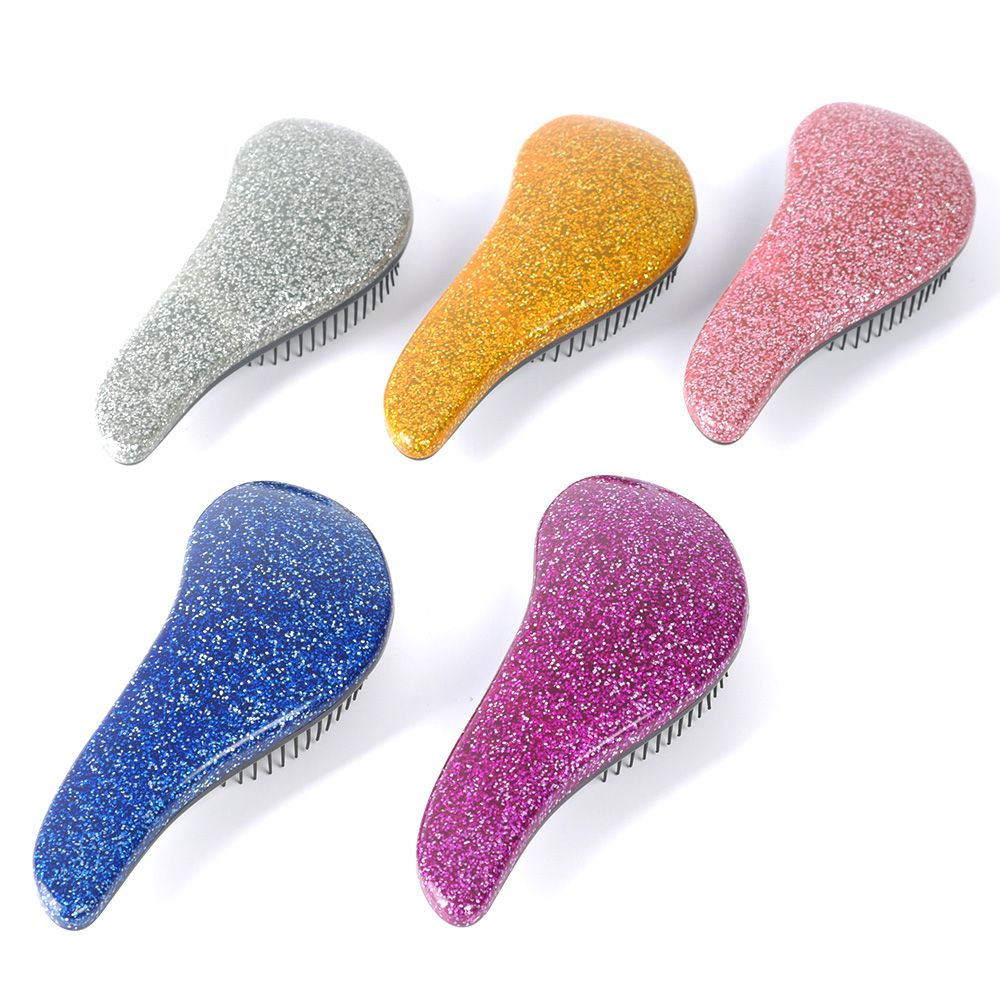 Anti-static Hair Brush Comb Styling Tools Shower Electroplate Detangling Massage Combs for Salon Styling Women Girls Hai