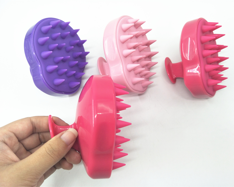 Hot sales Silicone Scalp Hair Massage Brush Scalp Massaging Shampoo Brush