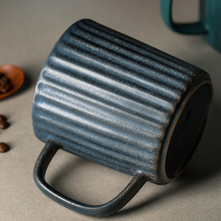 EKA vintage retro diner style classic cream coffee mug  creative ceramic coffee thick diner mug