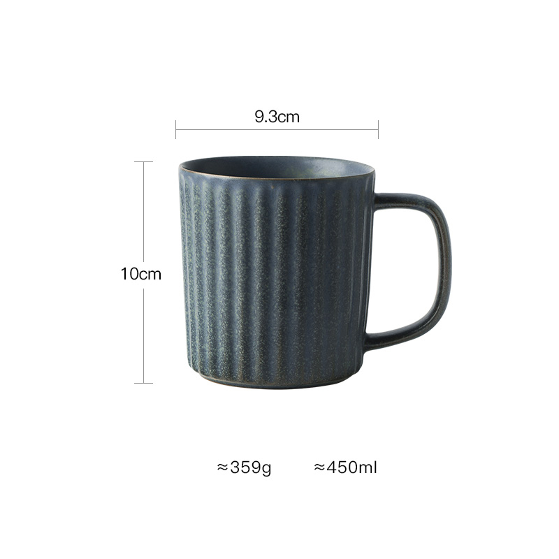 EKA vintage retro diner style classic cream coffee mug  creative ceramic coffee thick diner mug