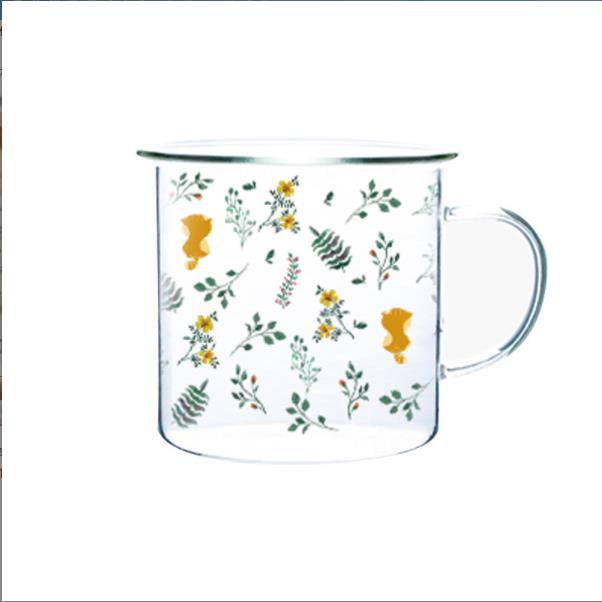 2023 hot sale breakfast Cup heat-resistant glass milk breakfast cup with handle mug