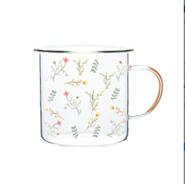 2023 hot sale breakfast Cup heat-resistant glass milk breakfast cup with handle mug