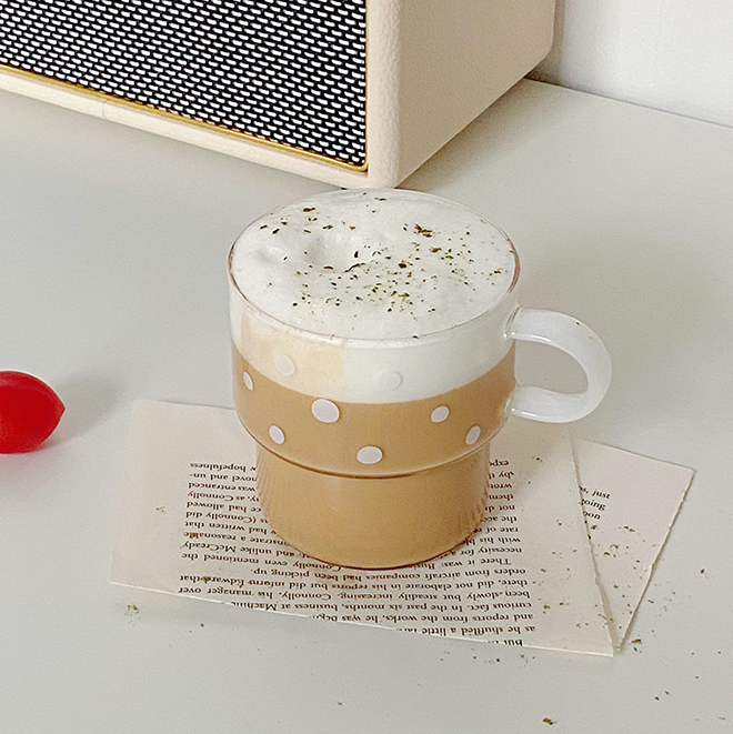 Hot sale  barrel shaped clear glass beer mug