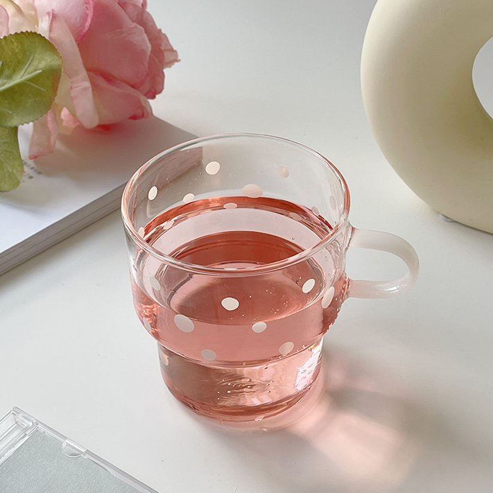 Hot sale  barrel shaped clear glass beer mug