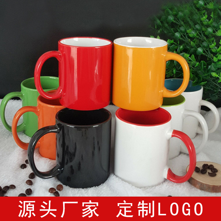  Creative gift ceramic cup mug printed  foreign trade export white cup coffee cup water mugs drinking bottle