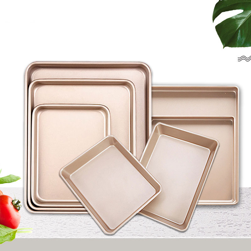  Square Rectangle Carbon Steel Baking Cake Bakieware Household Pizza Baking Pan molde pastel