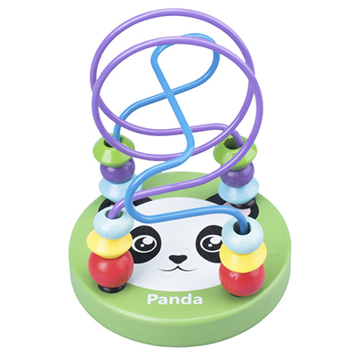 Baby Montessori Educational Math Toy Wooden mini Circles Bead Wire Maze Roller Coaster Abacus Puzzle toys For Kids Boy G