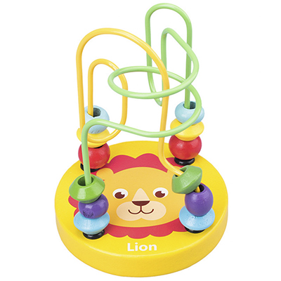 Baby Montessori Educational Math Toy Wooden mini Circles Bead Wire Maze Roller Coaster Abacus Puzzle toys For Kids Boy G