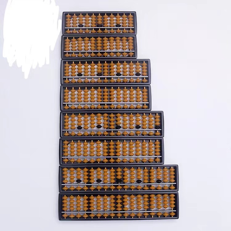 YUJIAN Reset Button Math Calculating Tool Digit Standard Abacus Soroban Professional 17 Column Math Abacus education toy