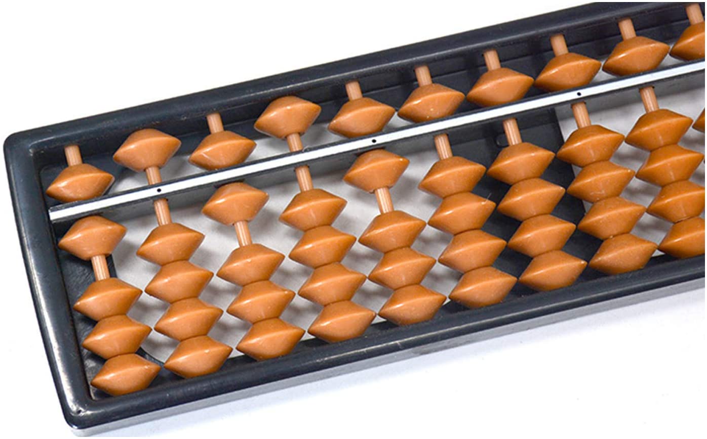 YUJIAN Reset Button Math Calculating Tool Digit Standard Abacus Soroban Professional 17 Column Math Abacus education toy