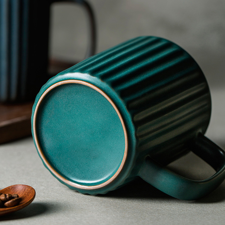 EKA vintage retro diner style classic cream coffee mug  creative ceramic coffee thick diner mug