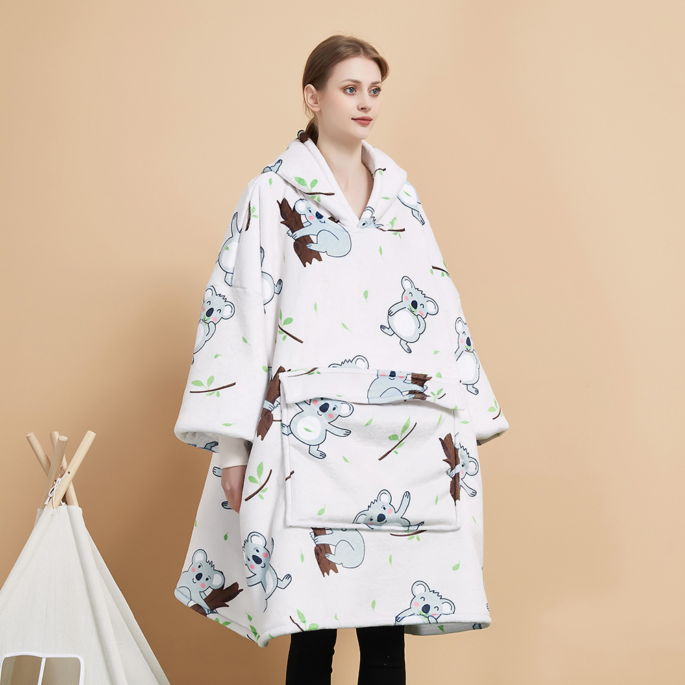 Hot Selling Hoodie  Print Oversized Pullover Fleece Super Soft TV Fleece Blanket Cozy