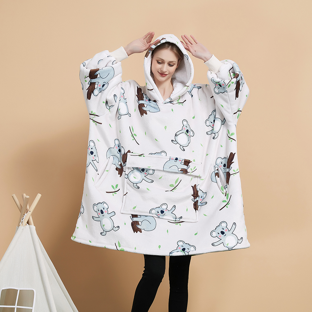 Hot Selling Hoodie  Print Oversized Pullover Fleece Super Soft TV Fleece Blanket Cozy