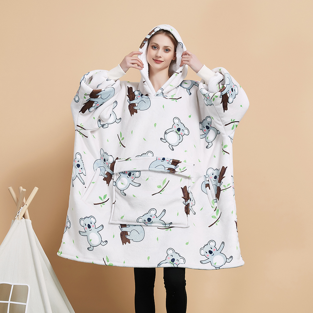 Hot Selling Hoodie  Print Oversized Pullover Fleece Super Soft TV Fleece Blanket Cozy