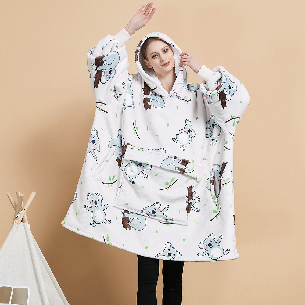 Hot Selling Hoodie  Print Oversized Pullover Fleece Super Soft TV Fleece Blanket Cozy