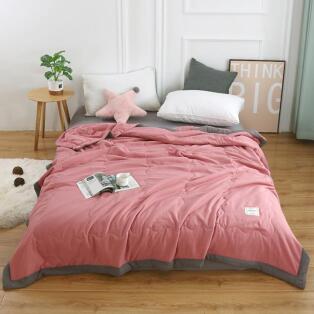  Home Hotel Summer Breathable Solid Color Children's Cool cotton Quilt