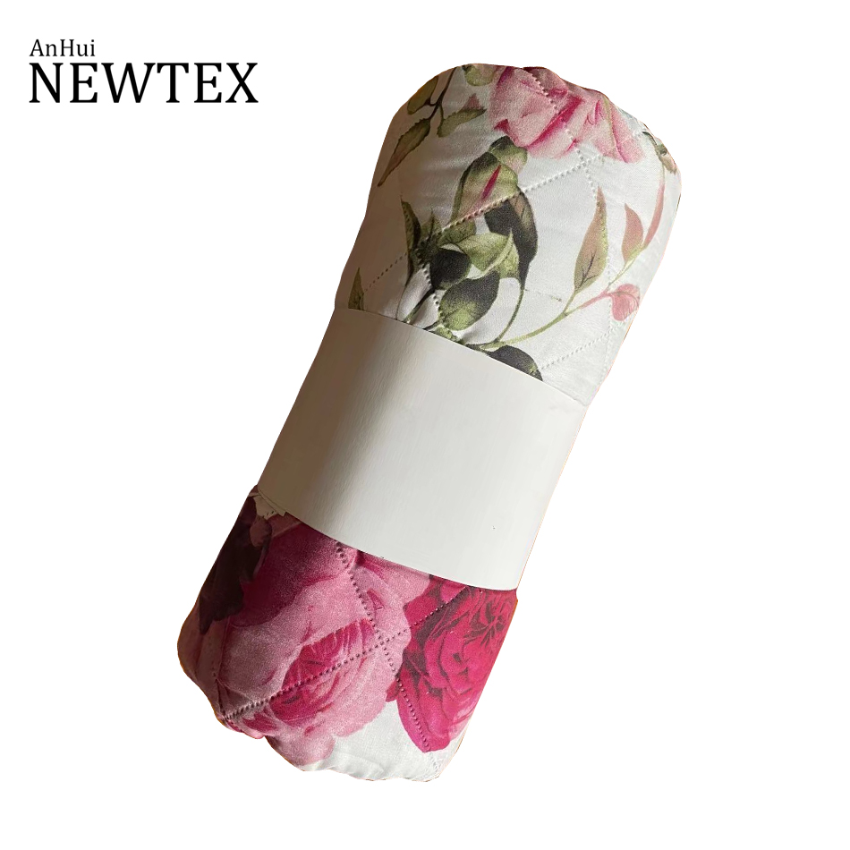 Good quality home textile 100%polyester patchwork printing bedspread quilt