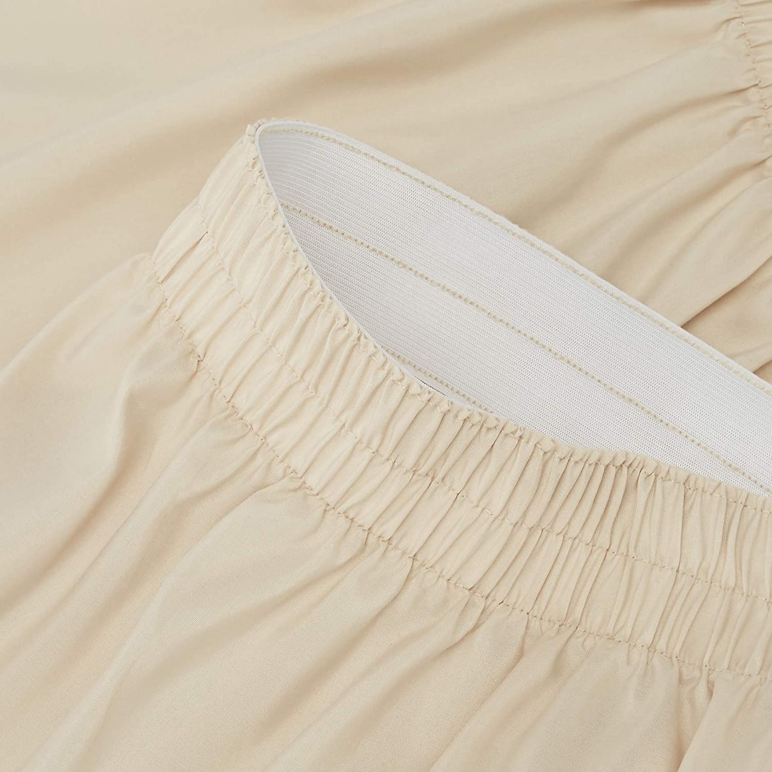 Elastic Dust Ruffles 85GSM 100% Polyester Fabric Easy Fit Wrinkle & Fade Resistant Bed Skirt