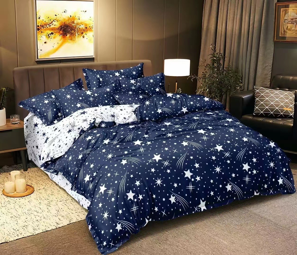 Luxury Digital Linen, Bedsheet Cartoon Printing Bedding Set Bed Sheet Set 100% Cotton microfiber Case bedding set lace b