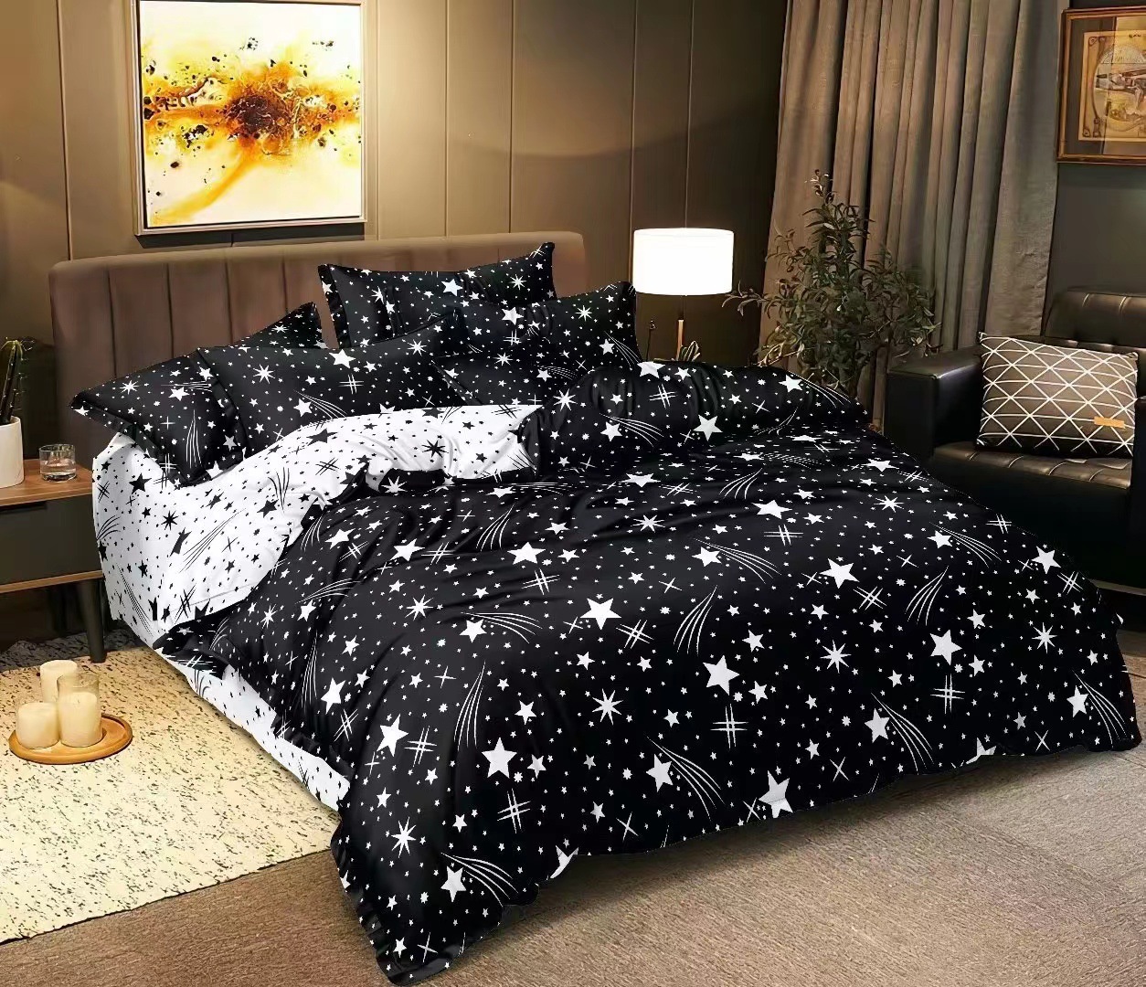 Luxury Digital Linen, Bedsheet Cartoon Printing Bedding Set Bed Sheet Set 100% Cotton microfiber Case bedding set lace b