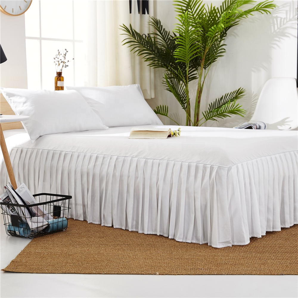 Sample Available Pleated Bed Skirt 90/120/150/180cm Size Bedspread Dust Cover Dustproof Breathable Mattress Pad Cover Sh